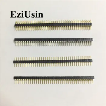 

Pitch 2.54mm 1 * 40 Pin 2 * 40P Round Male Female Single / Double Row Pin Header socket Strip PCB Connector For arduino