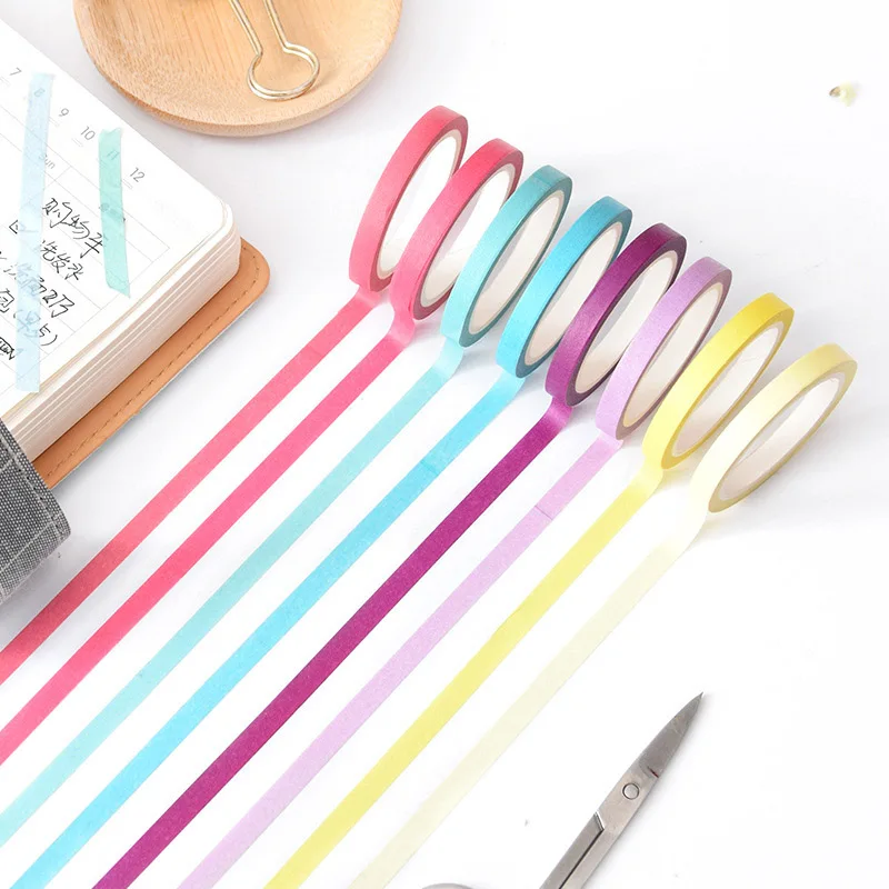 

Diy Scrapbooking Cute Criativa Colorful Gradient Kawaii Decorative Washi Tape Masking Tape School Chancery Supply For Decor