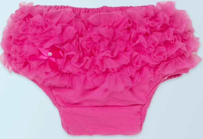 Модные газовые штаны для малышей яркие цвета, шорты для отдыха, трусики хлопковые блумеры, Милая юбка-пачка с рюшами, популярная одежда для девочек - Цвет: hot pink