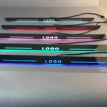 EOsuns светодиодный движущийся дверной Потертость Nerf баров и ходовых досок дверной порог световая пластина накладки для toyota hilux revo-16