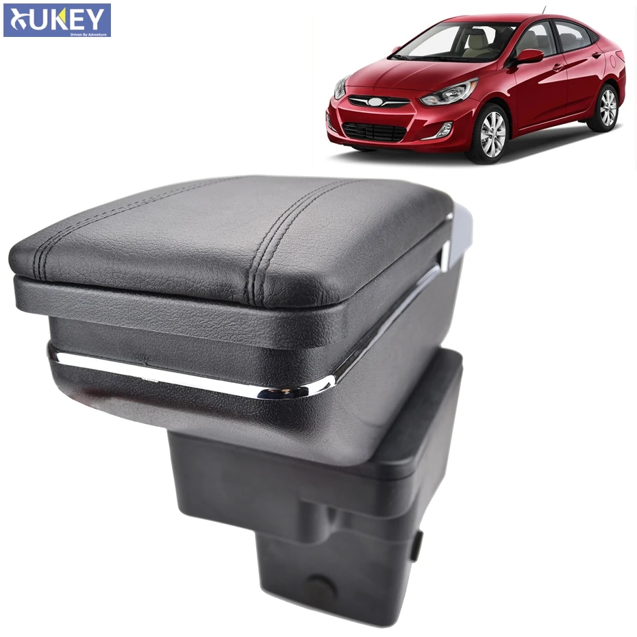 Автомобильный подлокотник для Hyundai Accent RB Solaris 2011 2016 центральный консольный ящик