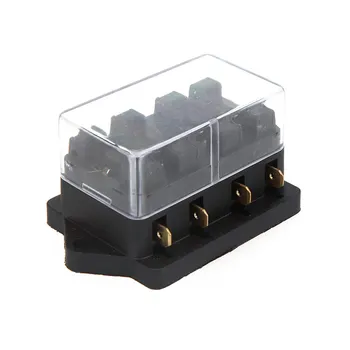 

Auto Universal Car Truck Vehicle 4 Way Circuit Automotive Middle-sized Blade Fuse Box Block Holder