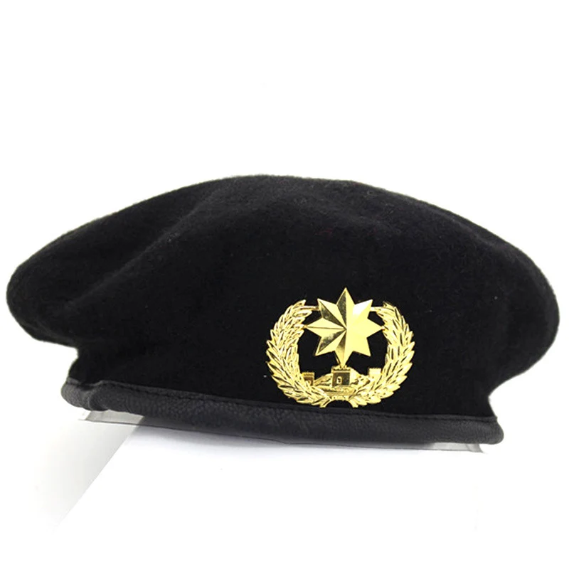High Quality Wool Berets Fashion Army Cap Star Emblem Sailor Dance Performance Hat Trilby Chapeau For Men Women Unisex 5