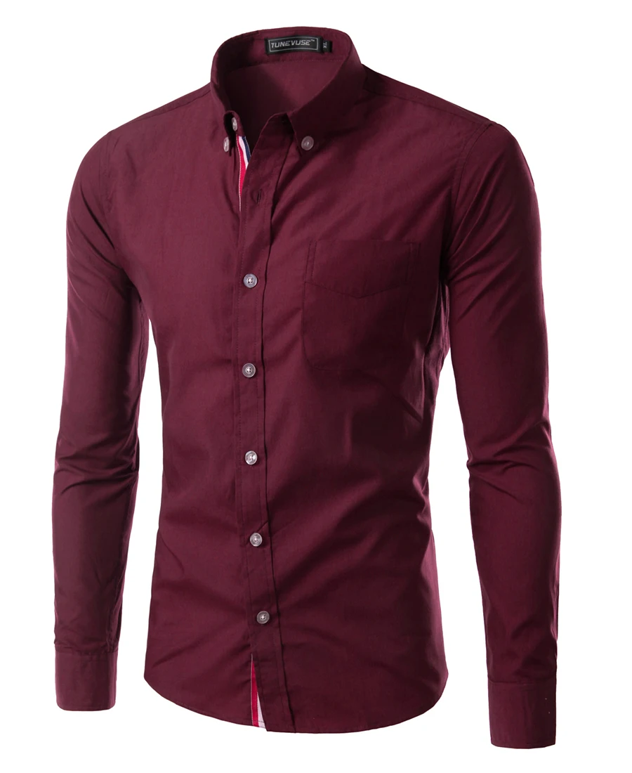 New Arrival free shipping with tracking number men's shirts Slim fit stylish Dress 2015 long Sleeve Shirts size M-XXXL 9007 15 | Мужская