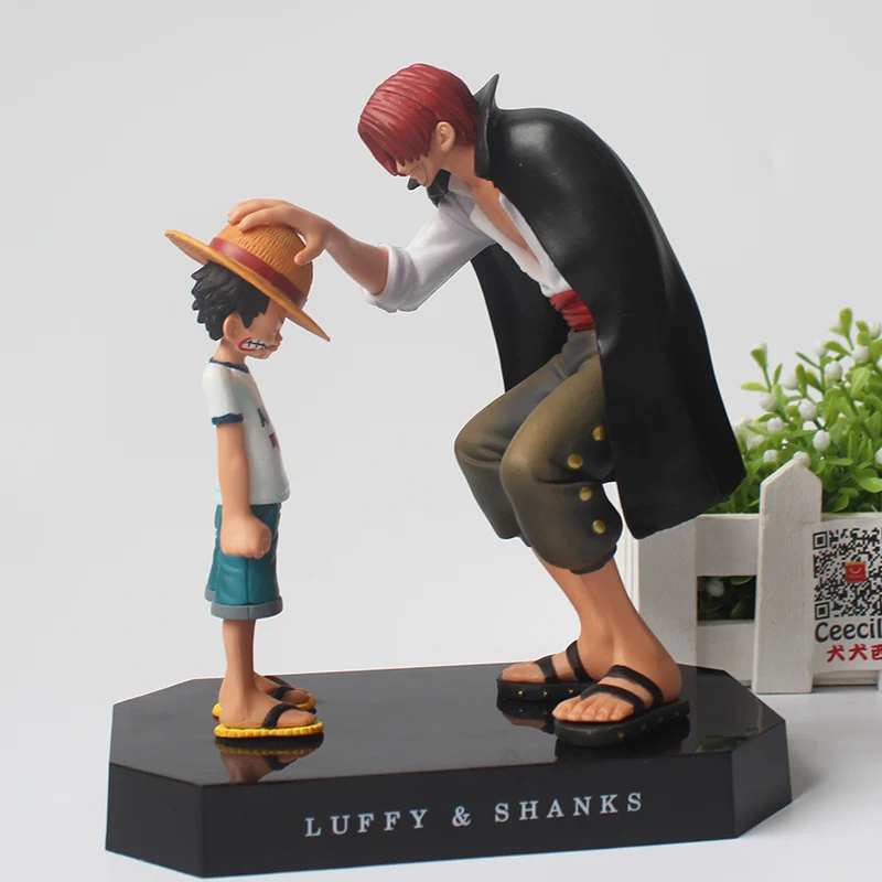 

2019 model Anime One Piece Luffy & Shanks PVC Action Collection Figures Model Toys 18 CM