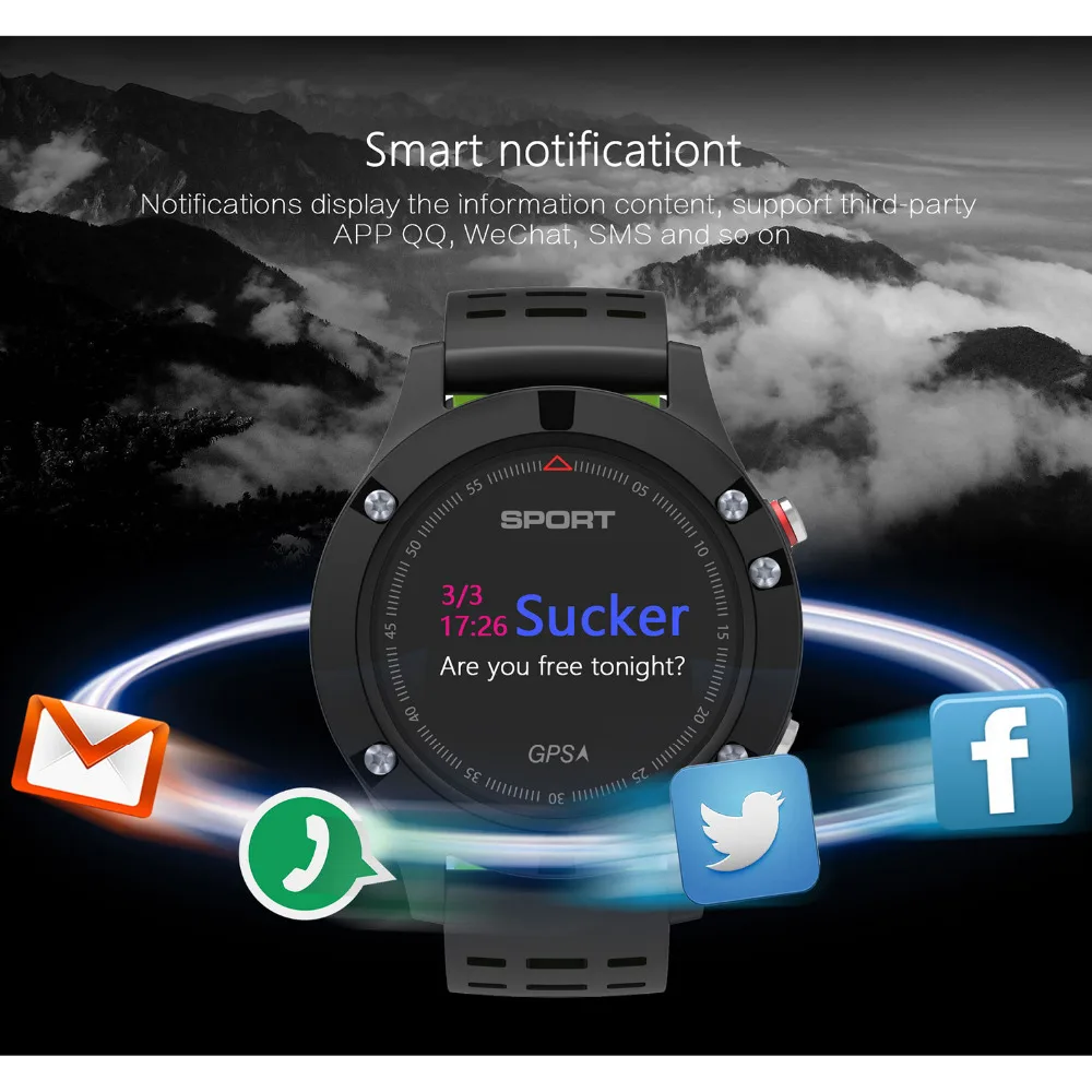 

GPS Smart Watch Pedometer Fitness Tracker Heart Rate Monitor Smartwatch Sports Waterproof Watch for Samsung, millet
