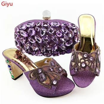 

OLOMM 2019 new coming Italian matching shoe and bag set african wedding teal shoe and bag sets for women!KW1-21