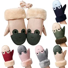 Новинка года, брендовые модные зимние теплые митенки для пальцев, зимние детские перчатки для мальчиков и девочек