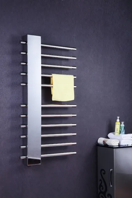 Luxe Verticale muurbevestiging badkamer handdoekenrek verwarmde ... Luxe Verticale muurbevestiging badkamer handdoekenrek verwarmde ...