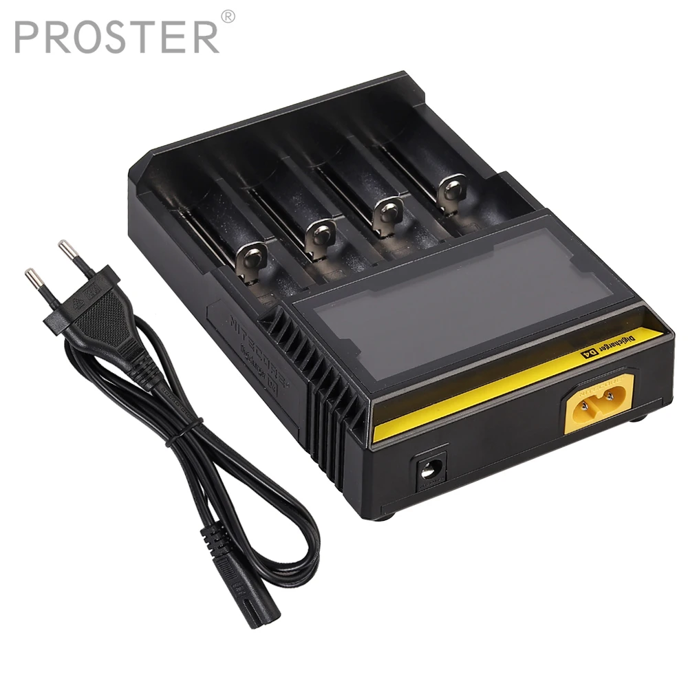 Proster 100 240 В переменного тока 50/60 hz Nitecore D4 Батарея зарядное устройство для 26650 18650 14500