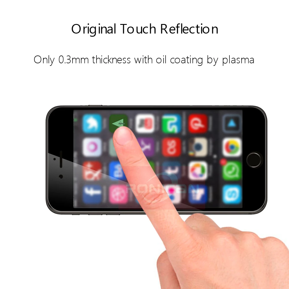  Für iPhone 8 Plus 9 H 02mm 2.5D Bunte Volle Abdeckung Gehärtetem Glas RONICAN Explosion-Proof Scree