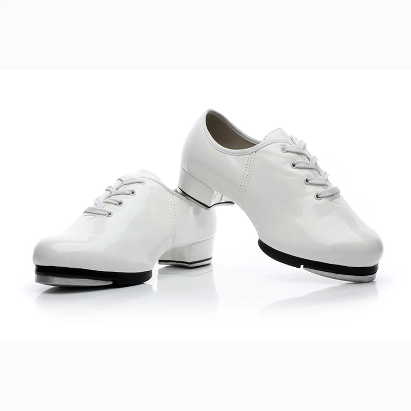 Girls Tap Dance Shoes Shiny Patent PU 