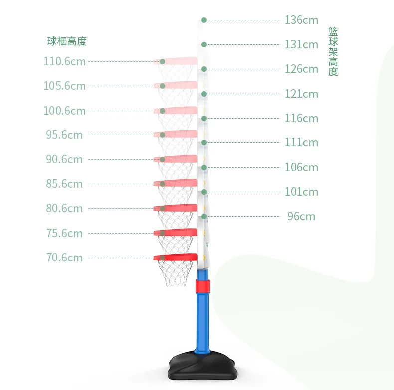 Babyfond детская баскетбольная Рама 6 Регулируемая подъемная съемка Крытый детский мяч детские уличные Игрушки для мальчиков