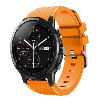 Для смарт-браслета Amazfit Stratos 2 2 s smart watch ремень силиконовые браслеты браслет ремень для xiaomi huami amazfit ремешок для samsung S3 - Цвет: Orange