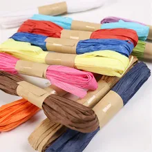 12 рулонная цветная бумажная веревочная лента рафия для украшения свадебной вечеринки шнуры букет подарочная упаковка для детей Сделай Сам Скрапбукинг ремесла