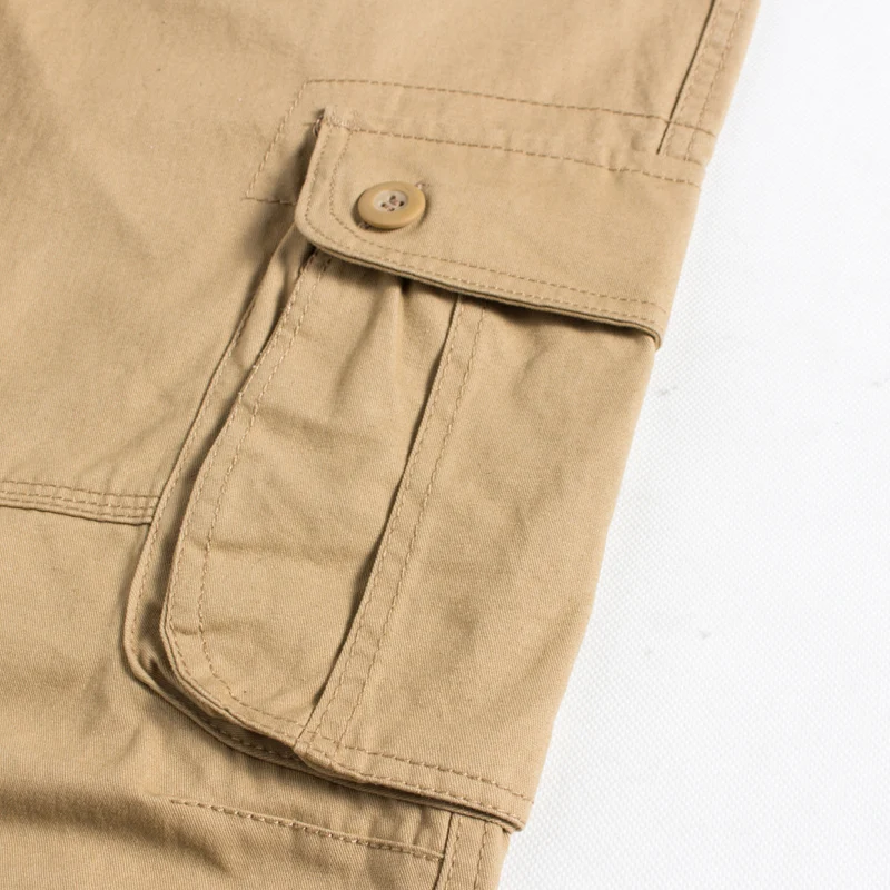 Baratos BOLUBAO nuevos pantalones de carga para hombres Multi bolsillos pantalones de camuflaje militar pantalones de chándal pantalones de cintura elástica para hombres
