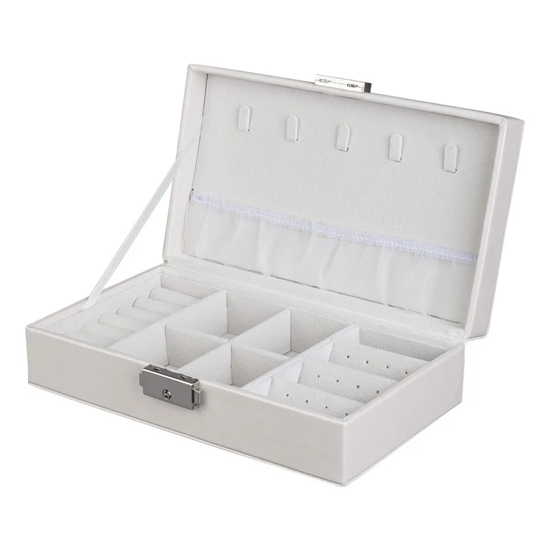 Корейская версия однотонных женских мини-сережек-гвоздиков картонная коробочка для колец и украшений полезный органайзер для макияжа портативная шкатулка для путешествий