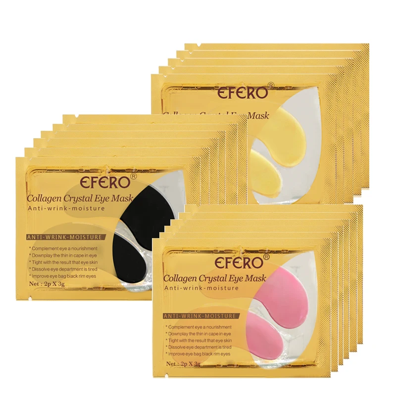 EFERO 10/15 шт, подушечки для глаз против коллагеновая кристальная маска для глаз увлажняющий крем для глаз, маска на глаза, устранение темных кругов под глазами линий