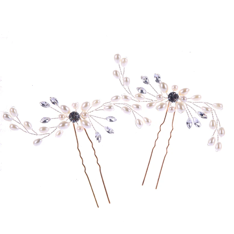 Silver Rhinestone Hair Pins  (1)