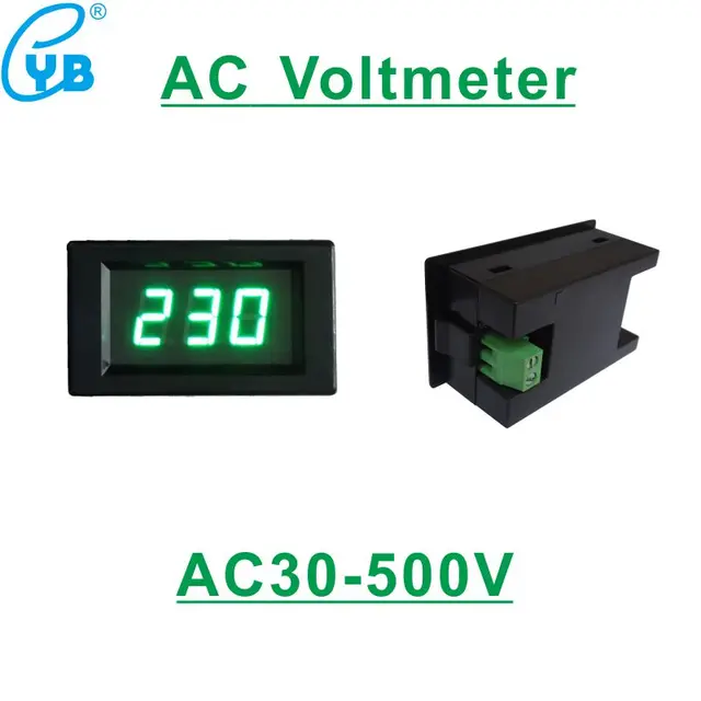 led digital voltmeter ac 30 500v ac 110v 120v 230v 240v 380v voltage