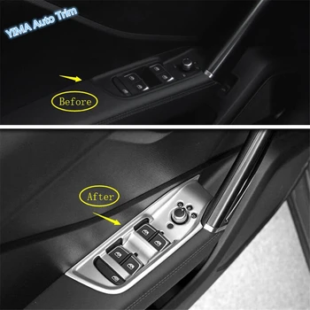 

Lapetus Auto Styling Inner Door Armrest Window Lift Button Cover Trim ABS Fit For Audi Q2 2017 2018 2019 2020 Carbon Fiber Look