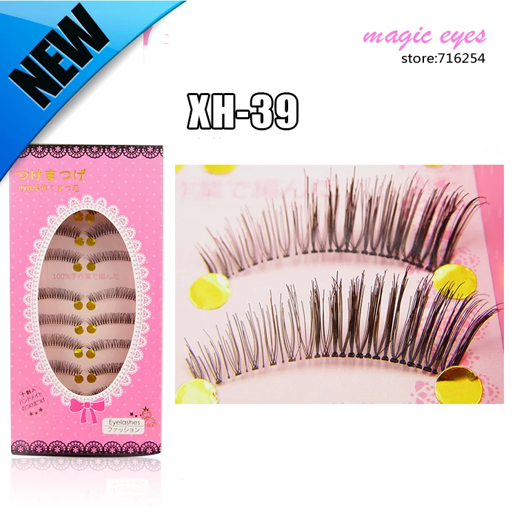 Free shipping New 10 Pair handmade False Eyelashes Quality lash natural Eyelash japan Eye Lashes XH-39 | Красота и здоровье