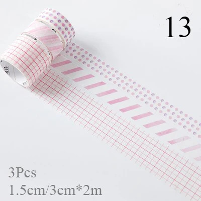 3Pcs Cartoon Fruit Decorative Adhesive Creative Flower Washi Tape Tape Cute Masking Tapes For Kid Scrapbooking DIY Photos Albums - Цвет: 13