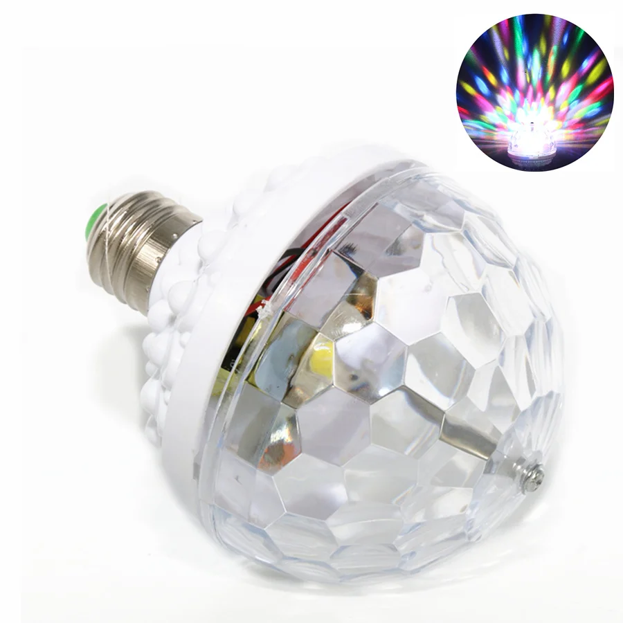 Светодиодная RGB лампа вращающаяся 6 цветов 85 270 В переменного тока 110 230