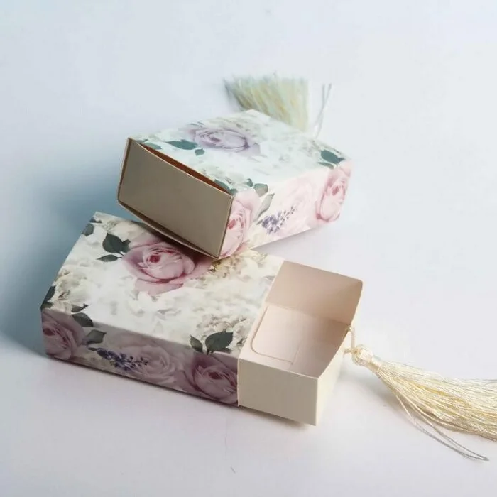 

candy box bag chocolate paper gift package for Birthday Wedding Party favor Decoration supplies DIY baby shower pink flower Wh