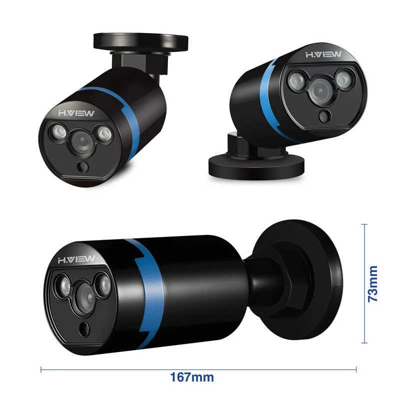 H.VIEW Security Camera System 8ch CCTV System 4 1080P CCTV Camera 2.0MP Camera Surveillance Kit 8ch DVR 1080P HDMI Video Output