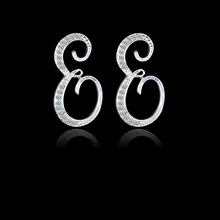 2019 fashion new creative English alphabet earrings simple personality luxury trend European and American style earrings 2019 fashion new creative English alphabet earrings simple personality luxury trend European and American style earrings