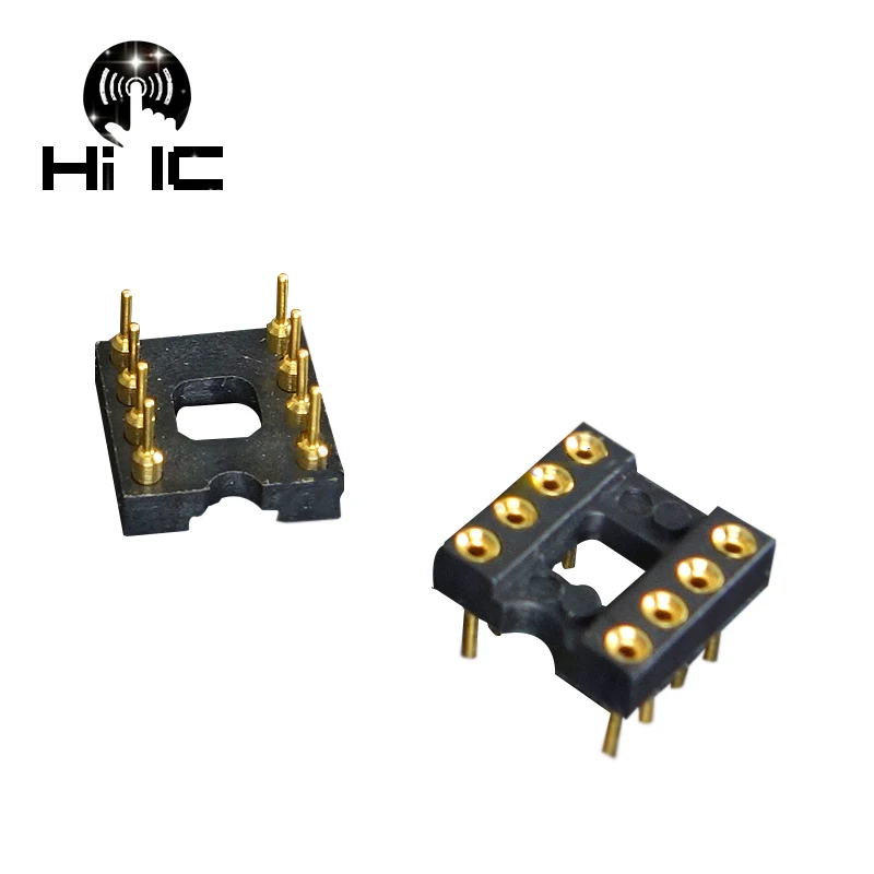 Dip 도금 30u 두꺼운 24 k 금 op 앰프 ic hifi 증폭기 어댑터 보드 모듈 pcb 8 p 핀 좌석 8 핀 소켓