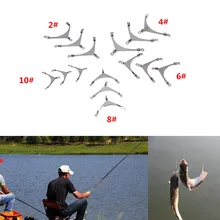 10 шт. Американский 3-х полосная Нержавеющая сталь ловля джиг-головки Вертлюги Роллинг полюс вертлюжная Рыбалка снасти рыболовные разъем