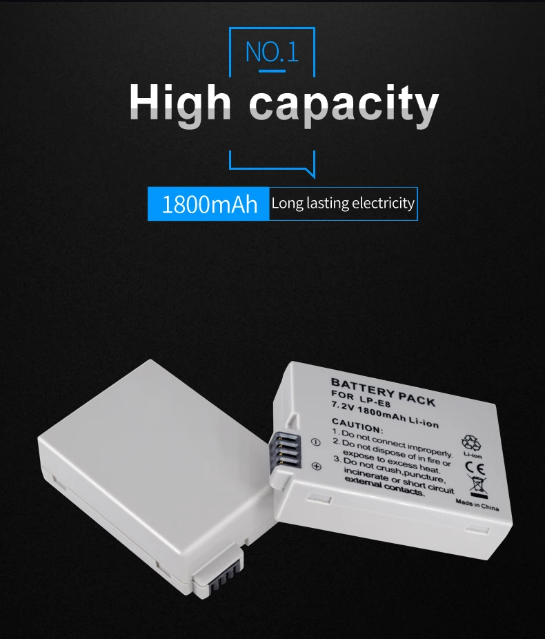 2 шт. LP-E8 LPE8 LP E8 батарея для камеры батарея Акку+ ЖК USB зарядное устройство для Canon EOS 550D 600D 650D 700D Rebel X4 X5 X6i X7