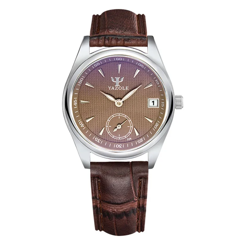 

2019 New Valentine's Day Women Men Wristwatches Business Style Leather Strap Small Pointer Luminous Life Waterproof Lovers Watch