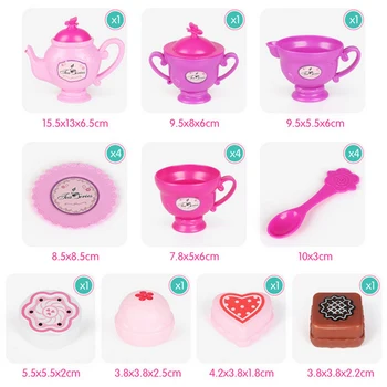 

19Pcs Princess Afternoon Tea Set Kitchen Toys Pretend & Play Children Home Educational Learning Toys For Children