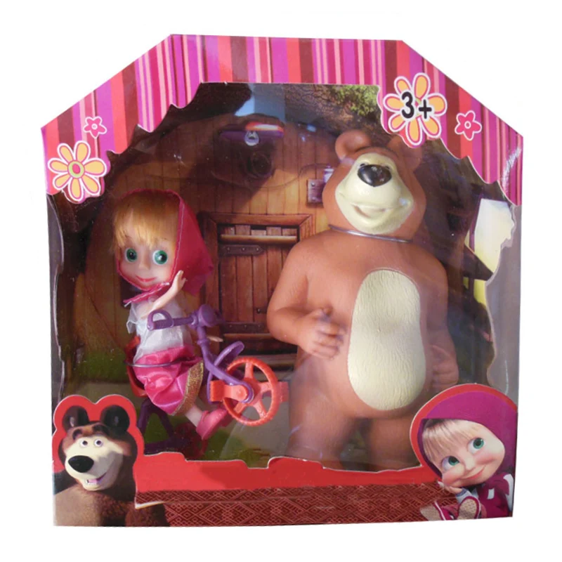 

3 Styles Cartoon Action Figures Masha PVC Maiden Characters Bear Toys Model for Kids Children Birthday Gift with Original Box