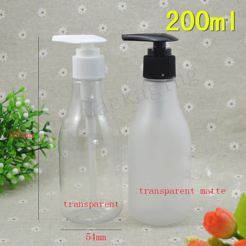 (30pcs)200ML Frosted/Clear Plastic pump bottles,DIY Lotion Pump Bottles