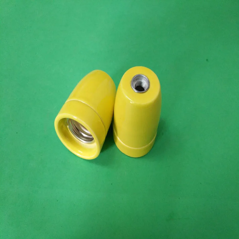 E27 E26 кулон фарфор держатель лампы 510A желтый