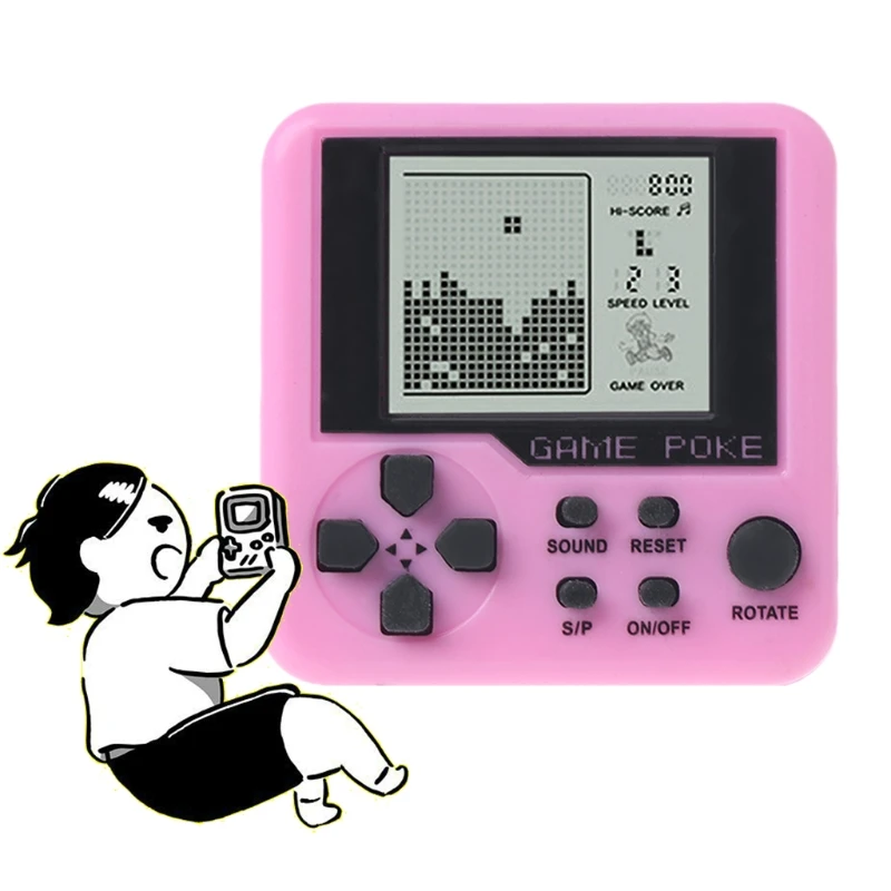1 шт. Ручной мини тетрис игровой автомат электронные игрушки кирпичные обучающая