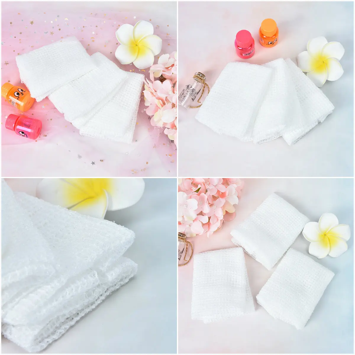

White disposable Natural loofah interior fibrous bath towel Bath Tools