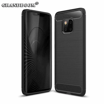 

500pcs Carbon Fiber Brushed Soft TPU Armor Case For Huawei Mate 20X 10 9 8 Pro Lite Nova 3i 3E 2 2S Plus Shockproof Rugged Cover