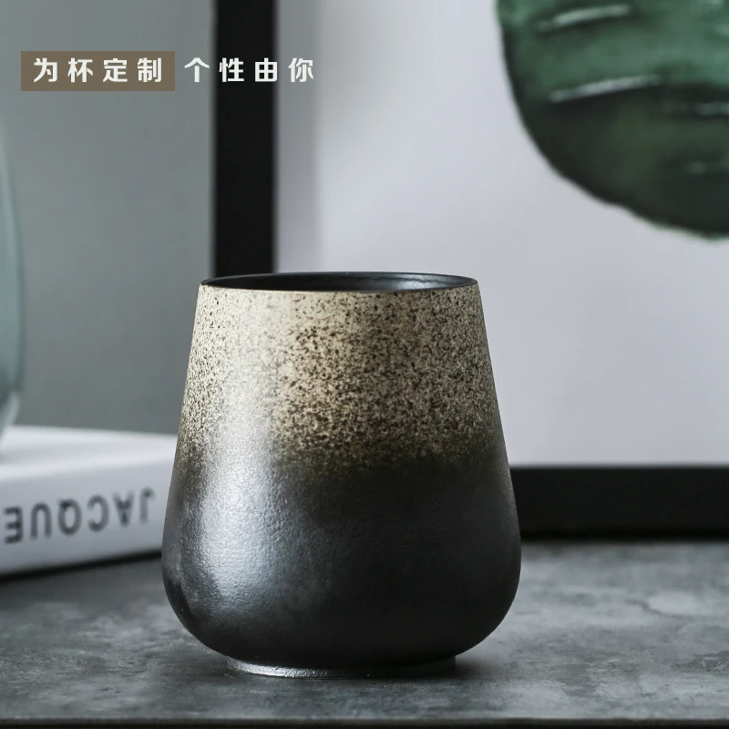 Cena Retro filiżanka kawy kubek ceramiczny z łyżeczką napis zestaw filiżanek japońska filiżanka