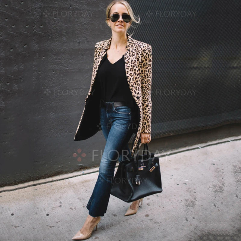 Модные женские осенние пальто и куртки с леопардовым принтом элегантный зимний Кардиган femme дамский жилет femme уличная одежда dames kleding