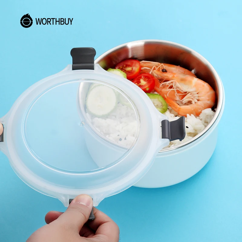 WORTHBUY Japanese Lunch Box For Kids School Food Container 304 Stainless Steel Leakproof Bento With Plastic Shell | Дом и сад