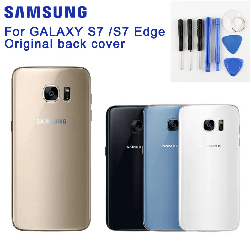 

Samsung Original Battery Glass Back Cover Door For Samsung GALAXY S7 Edge G9350 S7 G9300 G9308 Rear Housing Protective Cover