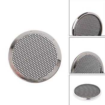 

QAIXAG 2 Pcs 1/2/3/4/5/6.5 Inch Speaker Steel Mesh Round Grill Protective Cover Circle qiang
