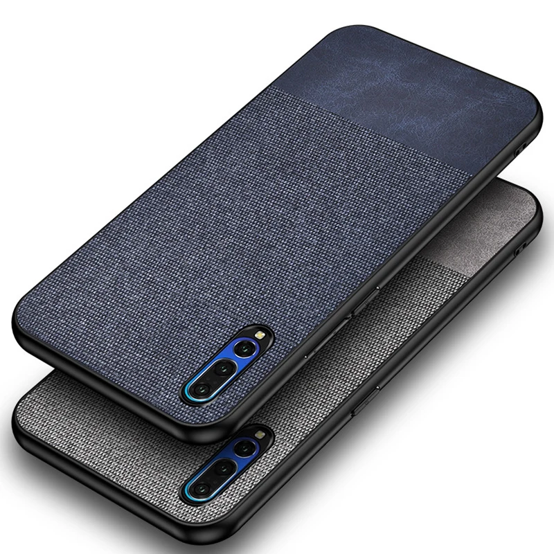 

Luxury Cloth Fabric Case for Huawei P30 Pro Case Leather Soft TPU Frame Hard PC Cover for Huawei P20 Lite Nova 3E Mate 20 Case