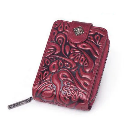 NAISIBAO новые женские и мужские сумки из натуральной кожи Модные Качественные многофункциональные бумажник для карт наборы кредитных карт - Цвет: Red