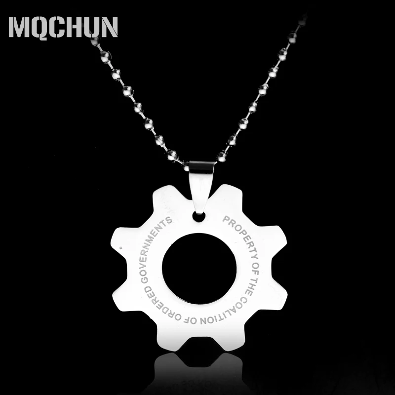 

Game Jewelry Gears of War 4 Cog Dog Tag Memorabilia Pendant Necklaces Gear Shape Silver Pendant Choker Necklaces -30